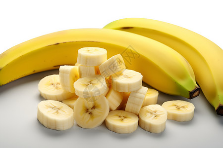 切块的香蕉背景图片
