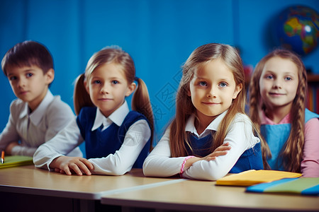 欢乐学堂的小学生背景图片