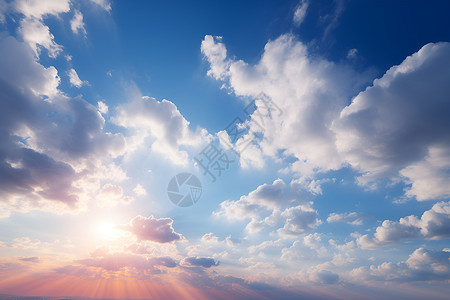 多云的天空背景图片