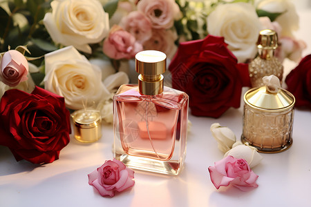 玫瑰香味香水背景图片