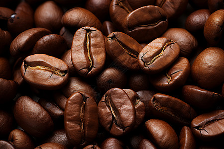 堆积的咖啡豆高清图片