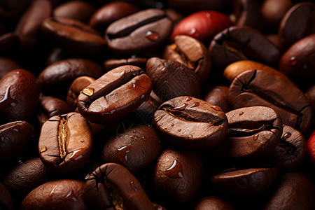 醇厚的咖啡豆背景图片