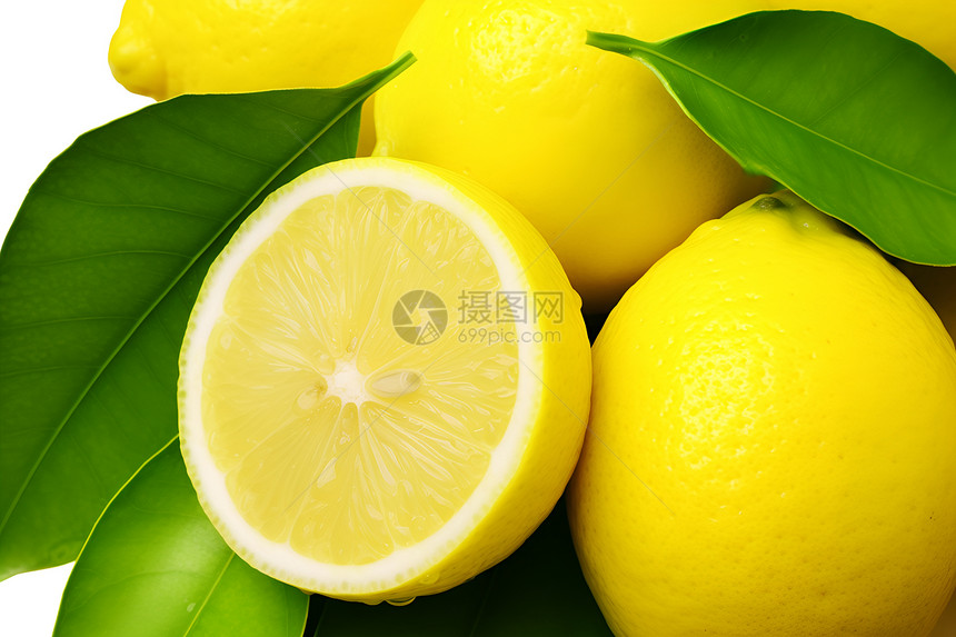 清新多汁的柠檬图片