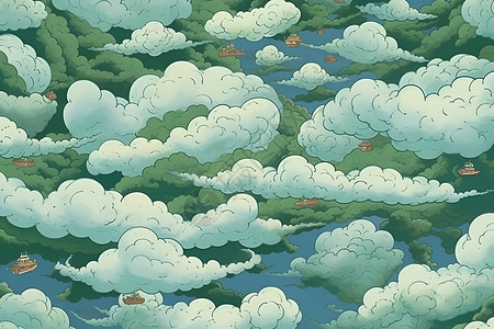 云端仙境背景图片