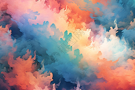 创意色彩云朵背景背景图片