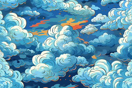 梦幻的云朵背景图片