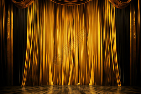 金色的舞台幕布高清图片