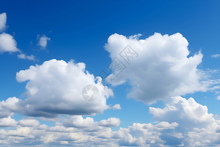 天空中的白云背景图片