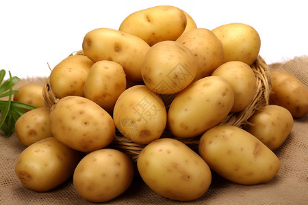 丰收的农业土豆背景图片