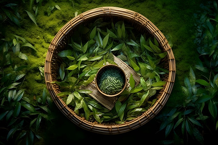绿茶缤纷背景图片
