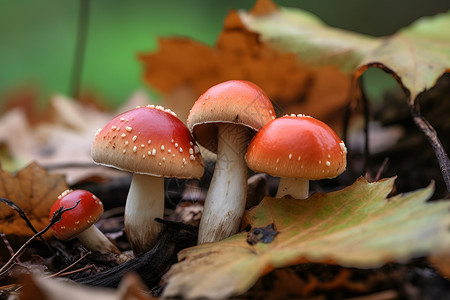 野生的蘑菇背景图片