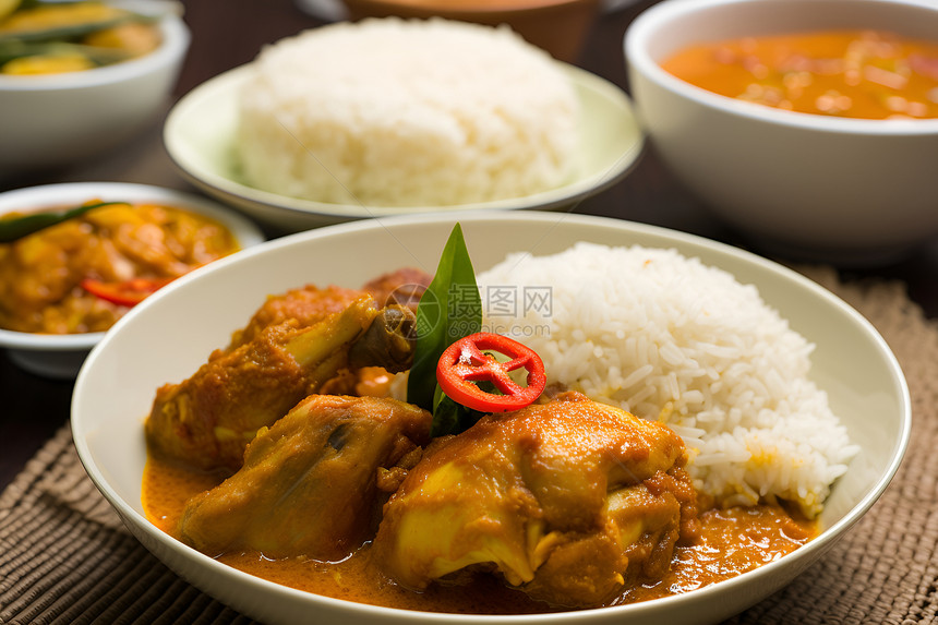 椰奶鸡肉饭图片