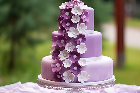 香甜紫色的蛋糕背景图片