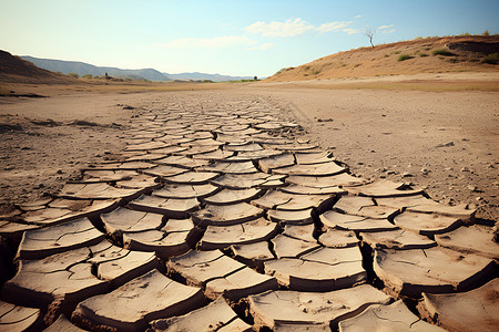 极度缺水的沙漠土地图片素材