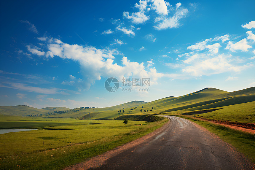 风景优美的乡间小路图片