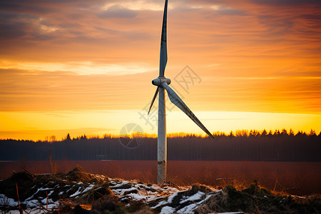 新能源发电的风力涡轮机背景图片