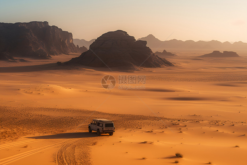 一望无垠的撒哈拉沙漠图片
