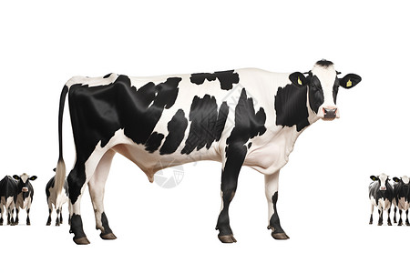 望向前方的奶牛背景图片