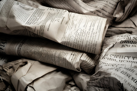 日报破旧的报纸堆背景