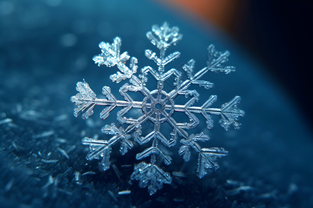 雪花美丽冰晶雪独特而短暂一片雪花背景