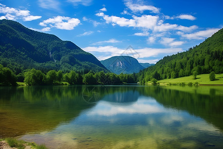 四面环山碧水环山背景