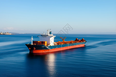 油轮海水的货船背景