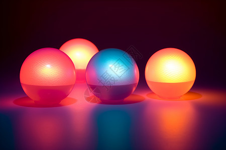 彩色的球体圆球背景图片