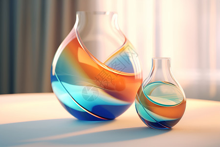 抽象流动的花瓶背景图片