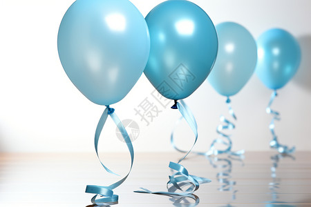 漂浮的充气气球背景图片