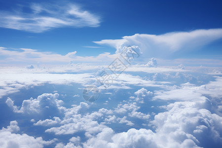 天空中绵密的云朵背景图片