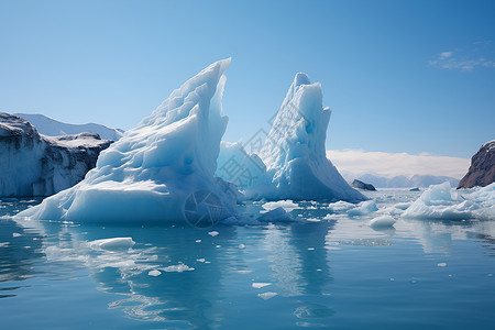 全球气温变暖环境污染导致的冰川融化背景