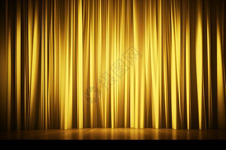 狮舞舞台上的金色幕布设计图片