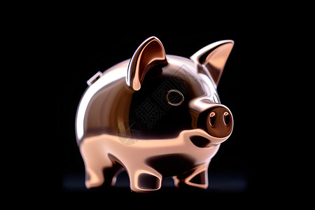 存钱的猪猪存钱罐背景图片