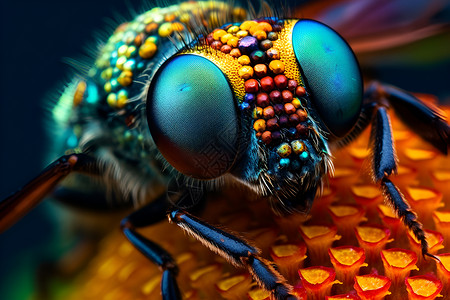 动物眼睛特写昆虫复眼的细节图像背景