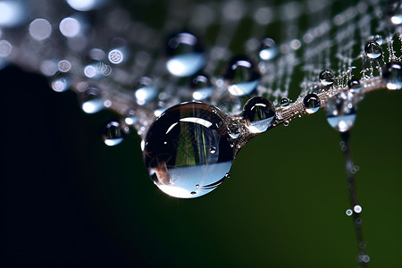 蜘蛛网带水珠蜘蛛网上的水滴背景