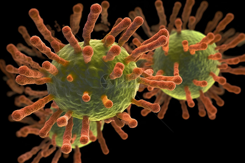 冠状病毒细胞概念图图片