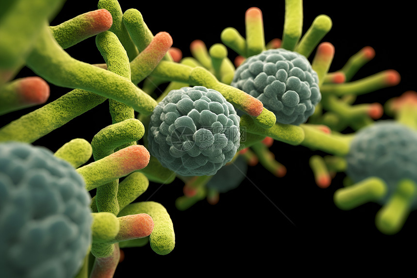 抽象生物细菌概念图图片