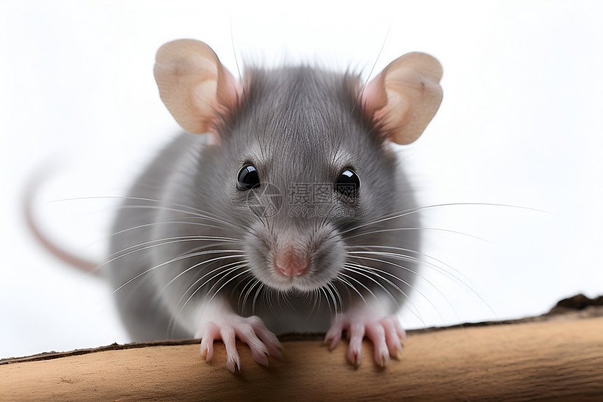 一只灰色老鼠图片