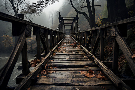 复古的木桥背景图片