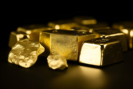金块矿石投资背景图片