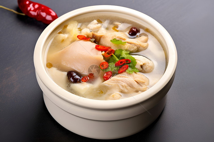 传统的中式鸡汤图片