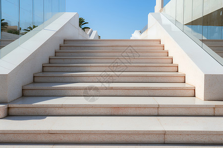 现代建筑中的楼梯背景图片
