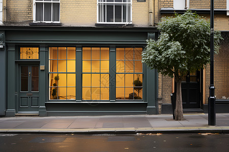 传统的伦敦街景背景图片
