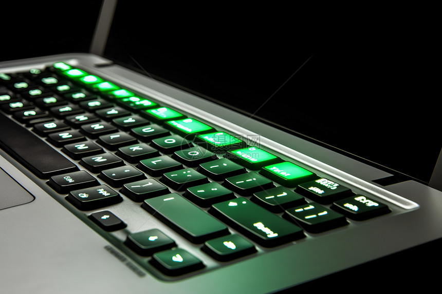 绿色键盘的光芒图片