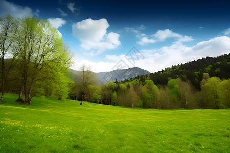 户外绿野青山背景图片