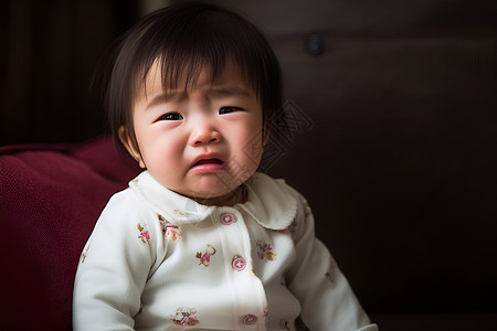 哭泣的女孩背景图片