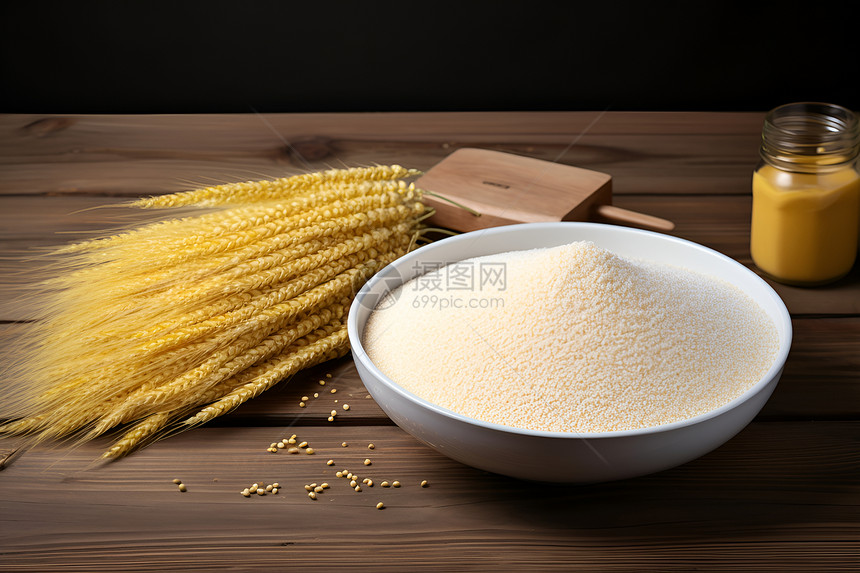 小麦粒谷物艺术图片