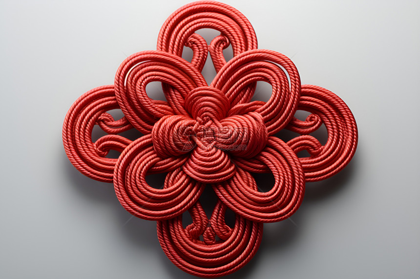 中国结文化之美红绳图片
