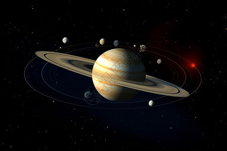 太阳系的星球背景图片