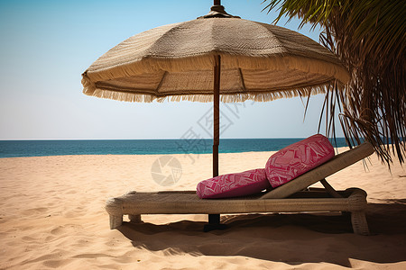 沙滩躺椅背景图片